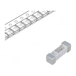 Siguranţă: siguranţă; întârziere; 500mA; 280VAC; 280V; SMD; 443LC