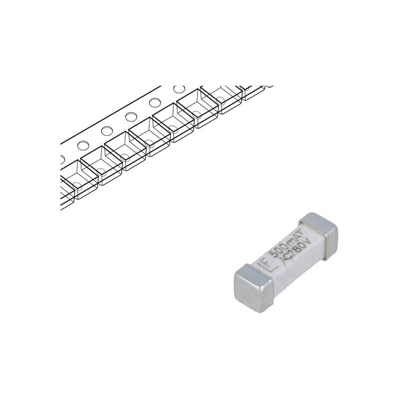 Siguranță întârziată 500mA 280V SMD | Electronic-mag.ro | Componente Electronice