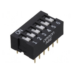 Comutator DIP-SWITCH 6 Secțiuni ON-OFF 24V | Electronic-mag.ro | Componente Electronice