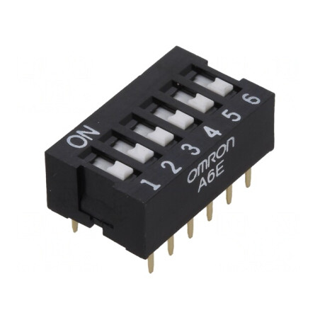 Comutator DIP-SWITCH 6 Secțiuni ON-OFF 24V | Electronic-mag.ro | Componente Electronice
