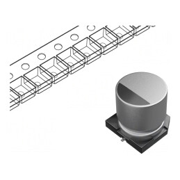Condensator Electrolitic SMD 1000uF 25V 12.5x13.5mm