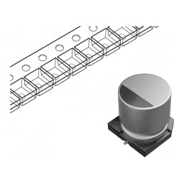 Condensator Electrolitic SMD 1000uF 25V 12.5x13.5mm | Electronic-mag.ro | Componente Electronice
