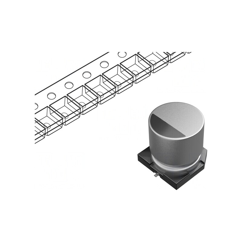 Condensator Electrolitic SMD 1000uF 25V 12.5x13.5mm | Electronic-mag.ro | Componente Electronice