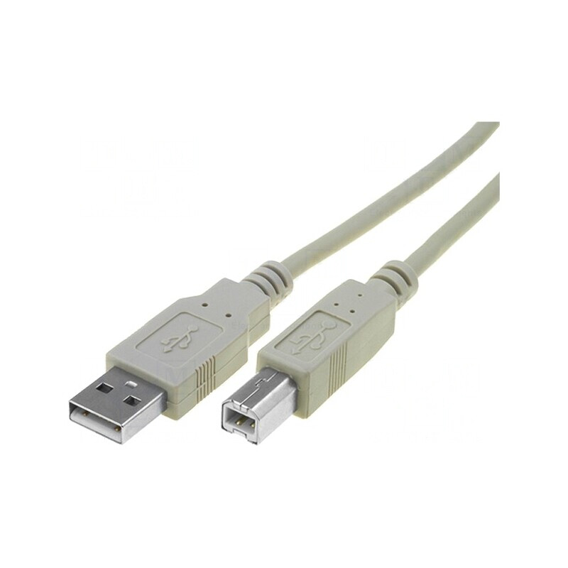 Cablu USB 2.0 A-B Nichelat 3m Gri | Electronic-mag.ro | Componente Electronice