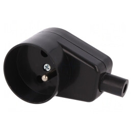 Conector Alimentare AC Mamă 2P PE 250V 16A Negru | Electronic-mag.ro | Componente Electronice