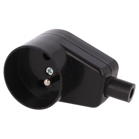 Conector Alimentare AC Mamă 2P PE 250V 16A Negru | Electronic-mag.ro | Componente Electronice