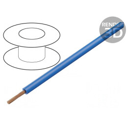 Cablu FlexiPlast Albastru 1x0,25mm2 100m