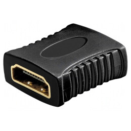 Adaptor HDMI Negru Dual-Soclu | Electronic-mag.ro | Componente Electronice