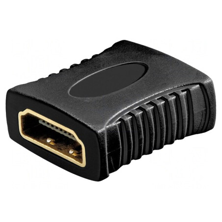 Adaptor HDMI Negru Dual-Soclu | Electronic-mag.ro | Componente Electronice