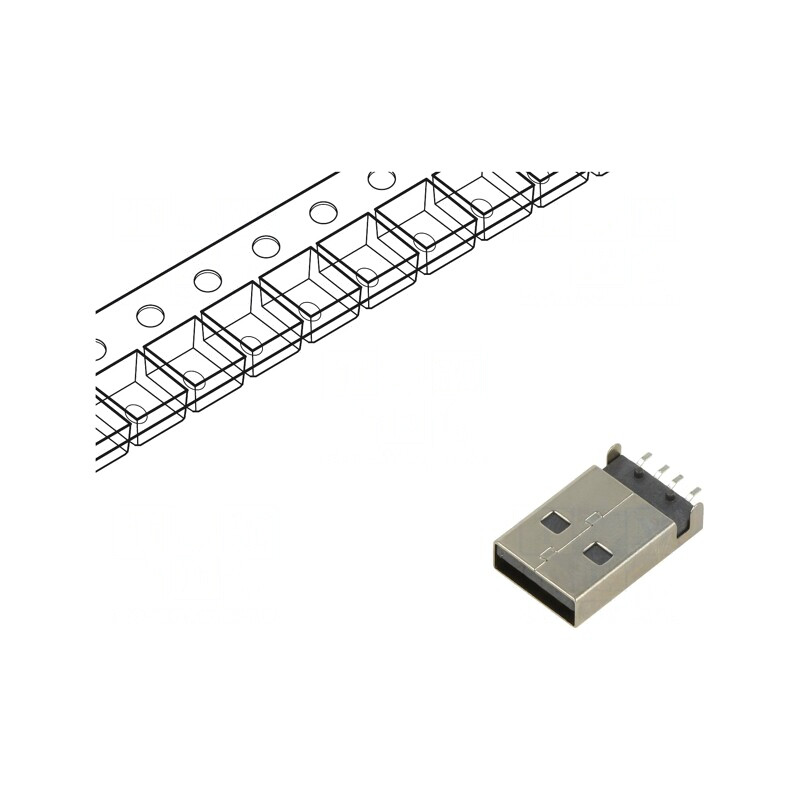 Mufă USB A PCB SMT 4 pini Orizontală USB 2.0 | Electronic-mag.ro | Componente Electronice Mufă USB A PCB SMT 4 pini Orizontală USB 2.0 | Electronic-mag.ro | Componente Electronice