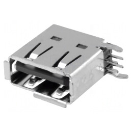 Soclu USB A PCB THT 90° Aurit | Electronic-mag.ro | Componente Electronice