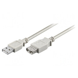 Cablu USB 2.0 A-A 0,6m Gri PVC