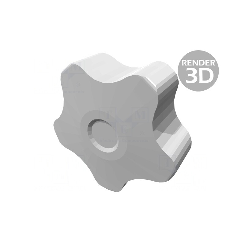 Buton reglare roșu Ø40mm filet M8 20mm H27mm | Electronic-mag.ro | Componente Electronice