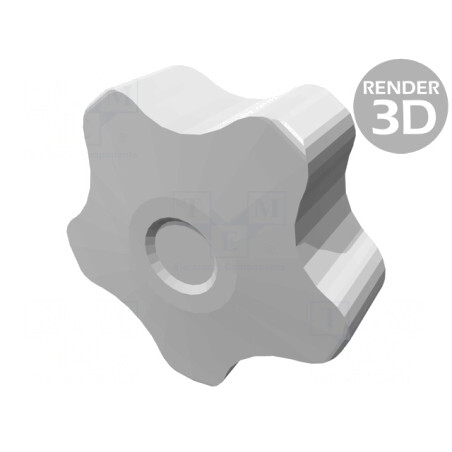 Buton reglare roșu Ø40mm filet M8 20mm H27mm | Electronic-mag.ro | Componente Electronice