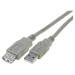 Cablu USB 2.0 A la A 1,5m Gri | Electronic-mag.ro | Componente Electronice