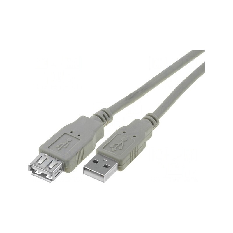 Cablu USB 2.0 A la A 1,5m Gri | Electronic-mag.ro | Componente Electronice