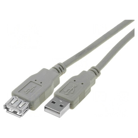 Cablu USB 2.0 A la A 1,5m Gri | Electronic-mag.ro | Componente Electronice