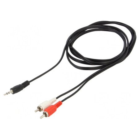 Cablu Audio Jack 3,5mm la RCA 1,8m Negru | Electronic-mag.ro | Componente Electronice