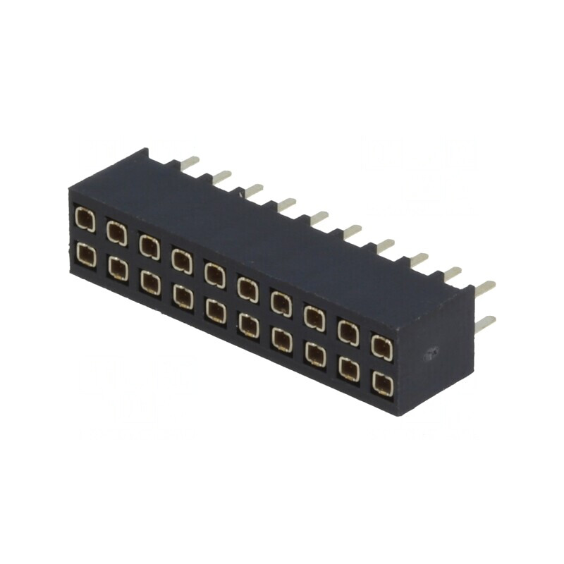 Soclu pini mamă 20 pini 2,54mm 2x10 THT | Electronic-mag.ro | Componente Electronice