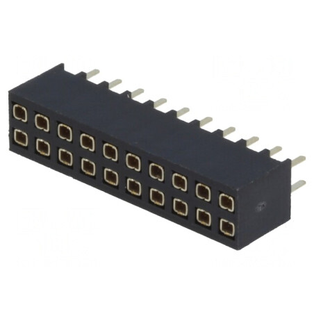 Soclu pini mamă 20 pini 2,54mm 2x10 THT | Electronic-mag.ro | Componente Electronice
