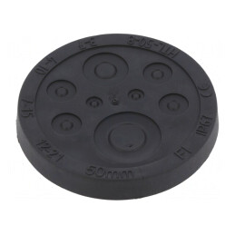 Garnitură Neagră cu Mai Multe Orificii 50mm IP67 | Electronic-mag.ro | Componente Electronice
