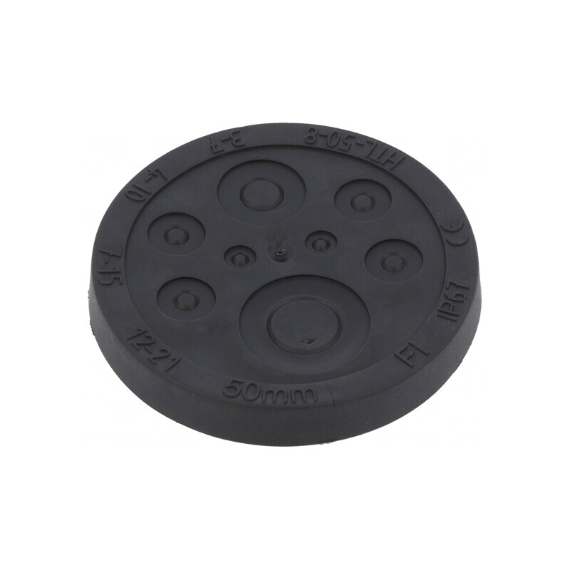 Garnitură Neagră cu Mai Multe Orificii 50mm IP67 | Electronic-mag.ro | Componente Electronice