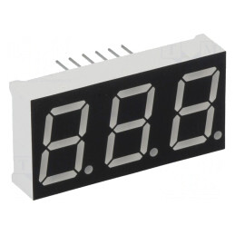 Afișaj LED 7 Segmente 14,2mm 3 Cifre Albastru | Electronic-mag.ro | Componente Electronice