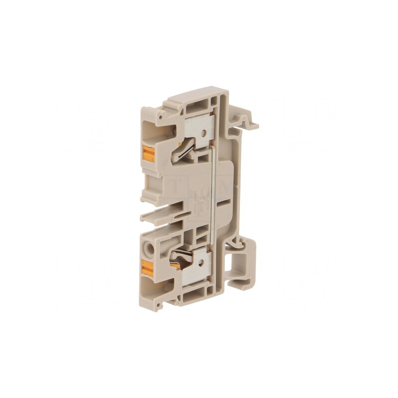 Bornă cu arc bej 4mm2 2P | Electronic-mag.ro | Componente Electronice