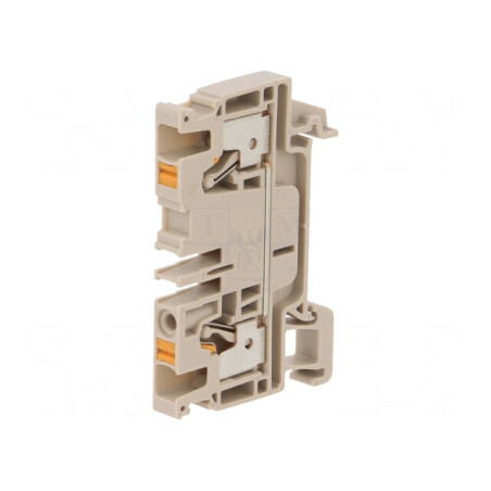 Bornă cu arc bej 4mm2 2P | Electronic-mag.ro | Componente Electronice