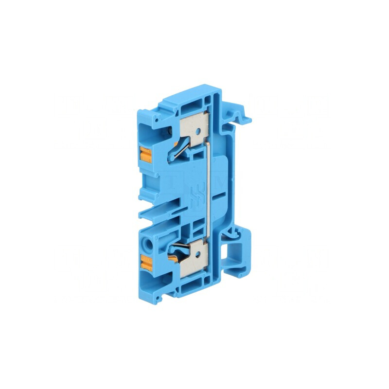 Conector Șine 4mm2 1 Pista 2 Borne Albastru Wemid | Electronic-mag.ro | Componente Electronice