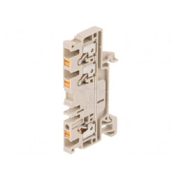 Terminal Îmbinare Șine 2,5mm² 3 Borne Bej 5,1mm | Electronic-mag.ro | Componente Electronice