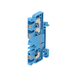 Conector Șine 2,5mm2 1 Piste 3 Borne Albastru WEMID | Electronic-mag.ro | Componente Electronice