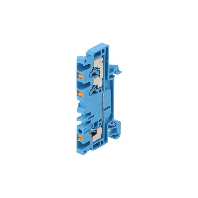 Conector Șine 2,5mm2 1 Piste 3 Borne Albastru WEMID | Electronic-mag.ro | Componente Electronice