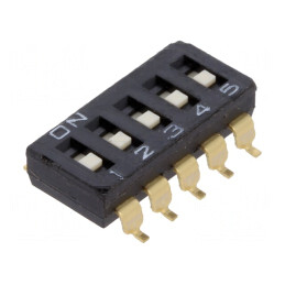 Comutator DIP-SWITCH 5 Secțiuni ON-OFF 24VDC | Electronic-mag.ro | Componente Electronice