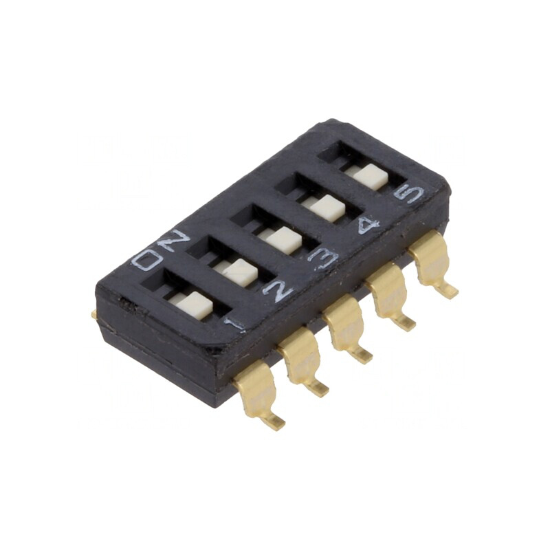Comutator DIP-SWITCH 5 Secțiuni ON-OFF 24VDC | Electronic-mag.ro | Componente Electronice