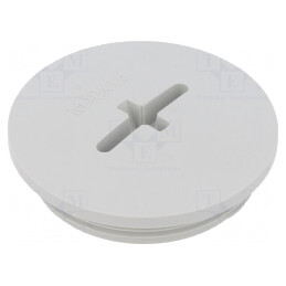Capac de protecție poliamidă gri deschis 8mm IP56 | Electronic-mag.ro | Componente Electronice