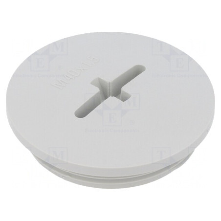 Capac de protecție poliamidă gri deschis 8mm IP56 | Electronic-mag.ro | Componente Electronice
