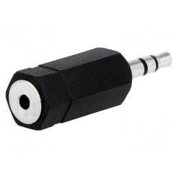 Adaptor; Jack 2,5mm soclu,Jack 3,5mm mufă; stereo