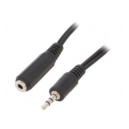 Cablu Audio Jack 3.5mm 5m Negru | Electronic-mag.ro | Componente Electronice