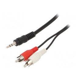 Cablu Audio Jack 3.5mm la RCA 2x 5m Nichelat | Electronic-mag.ro | Componente Electronice