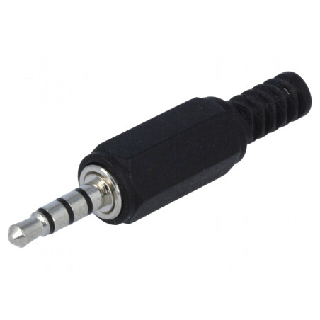Mufă Jack 2,5mm Tată Stereo cu Manșon 4 Piste Drept | Electronic-mag.ro | Componente Electronice