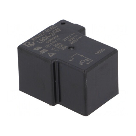 Releu Electromagnetic SPST-NO 24VDC 30A L90 | Electronic-mag.ro | Componente Electronice