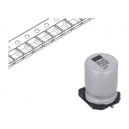 Condensator electrolitic SMD 100uF 63V 10x10x14mm | Electronic-mag.ro | Componente Electronice