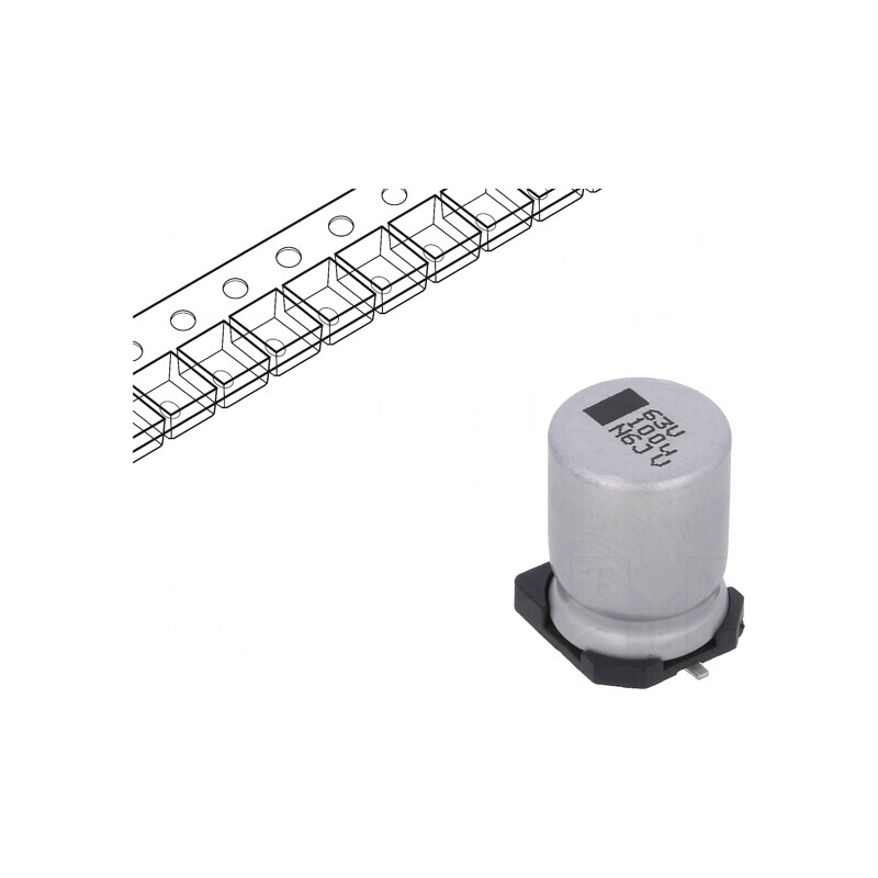 Condensator electrolitic SMD 100uF 63V 10x10x14mm | Electronic-mag.ro | Componente Electronice Condensator electrolitic SMD 100uF 63V 10x10x14mm | Electronic-mag.ro | Componente Electronice