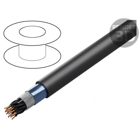 Cablu ecranat BiT 500 Negru 2x2x0,5mm2 | Electronic-mag.ro | Componente Electronice