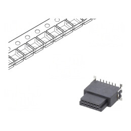 Conector PCB-PCB Mamă 12 PIN 1,27mm Termoplast | Electronic-mag.ro | Componente Electronice
