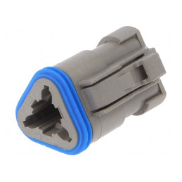Conector cablu-cablu mamă 3 pini gri IP68 | Electronic-mag.ro | Componente Electronice