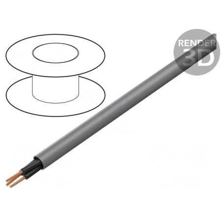 Cablu neecranat OZ500-HMH 3x0,75mm2 Cu litat gri 300V/500V | Electronic-mag.ro | Componente Electronice
