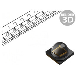 Emiţător IR; 3535; 925÷955nm; transparent; 625mW; 80°; SMD; 1A