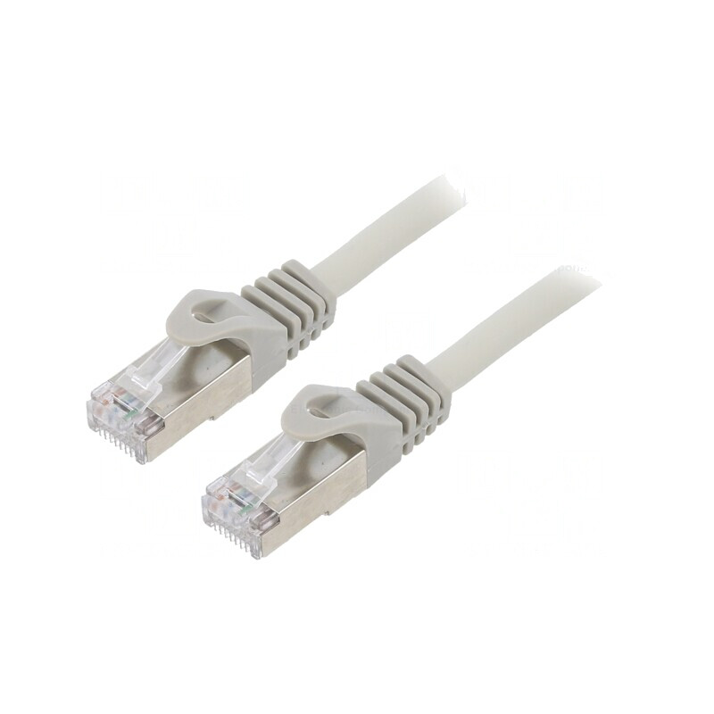 Patch Cord S/FTP Cat6a 0.5m LSZH Gri Cablexpert | Electronic-mag.ro | Componente Electronice